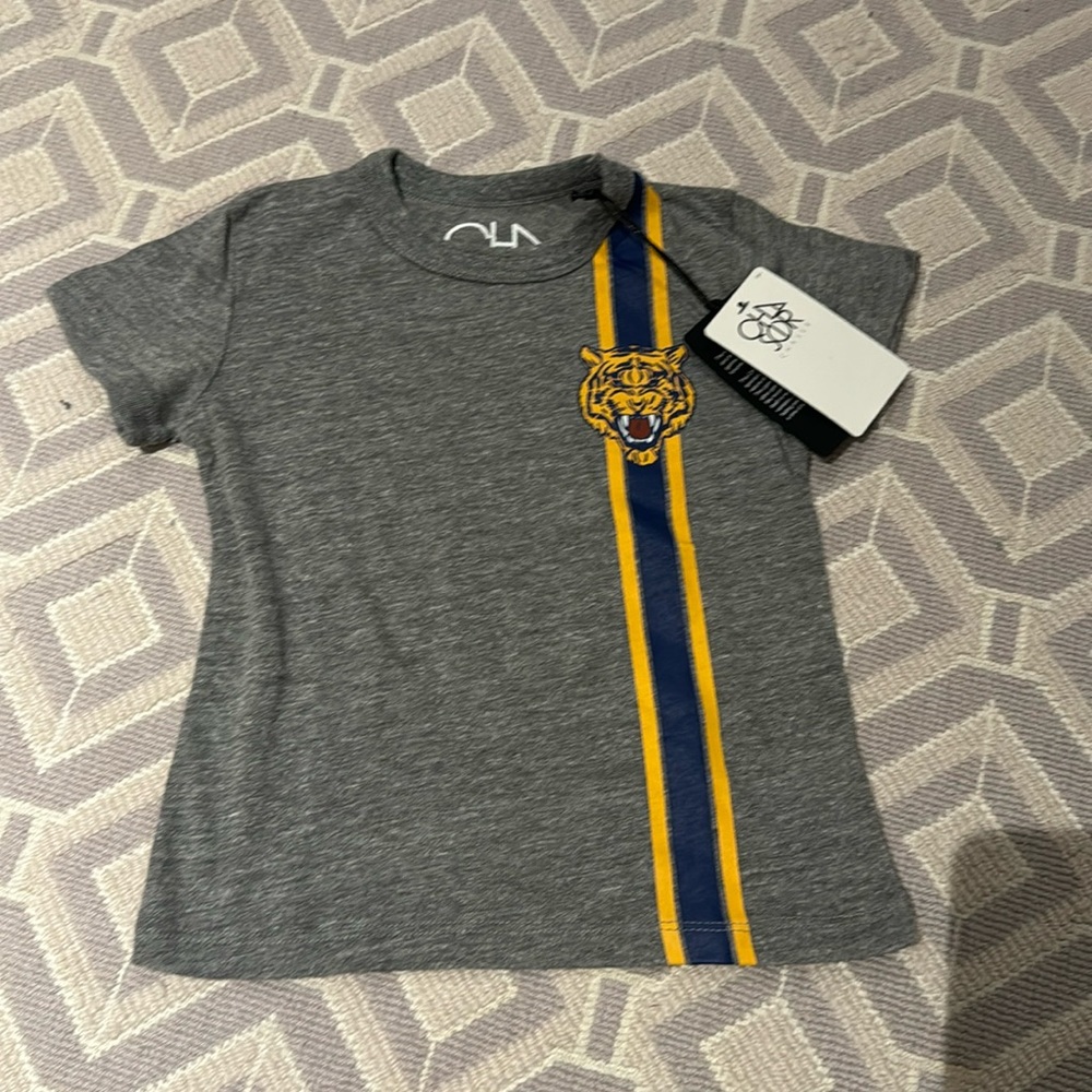 Boys Chaser Brand short sleeve tee with striped lion size 4T